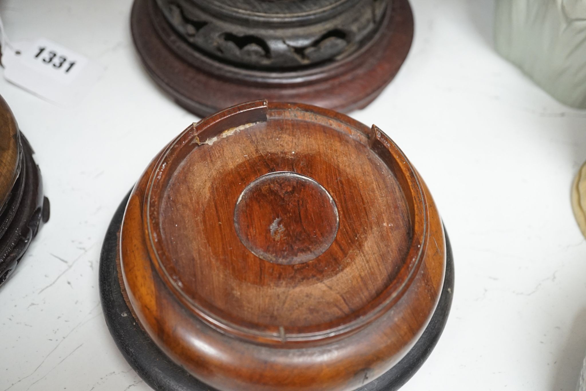 A group of 17 Chinese or Oriental hardwood stands